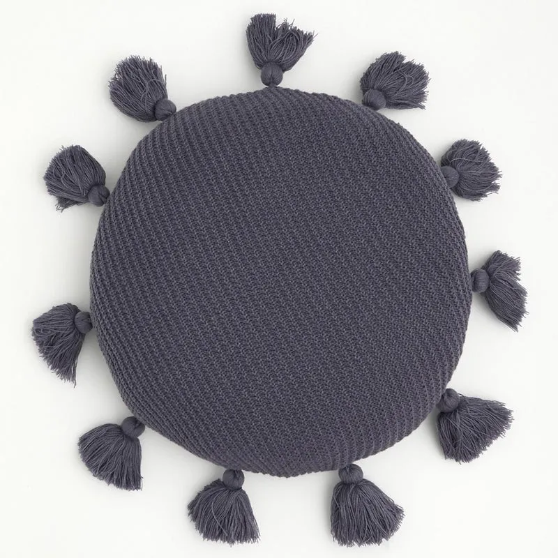 Coussin Rond Bleu