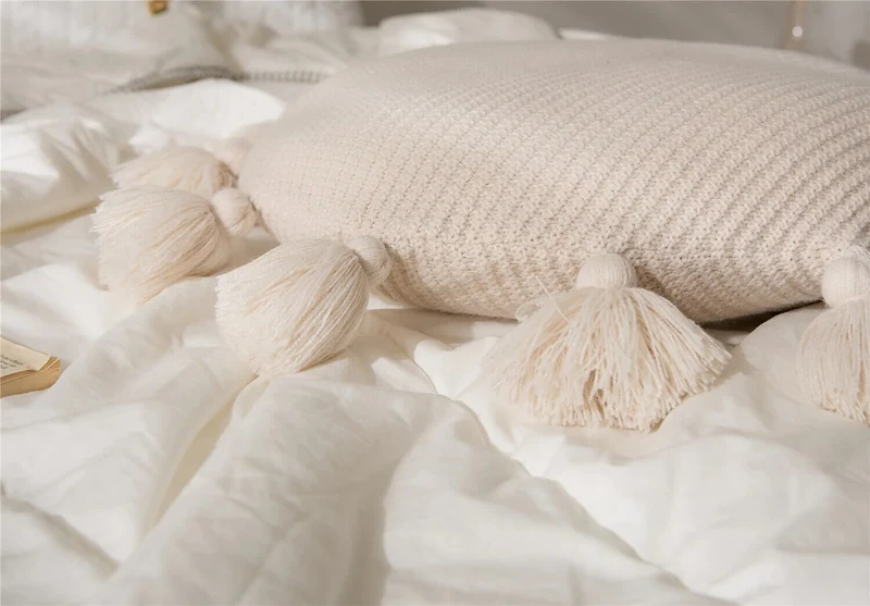 Coussin Rond Beige