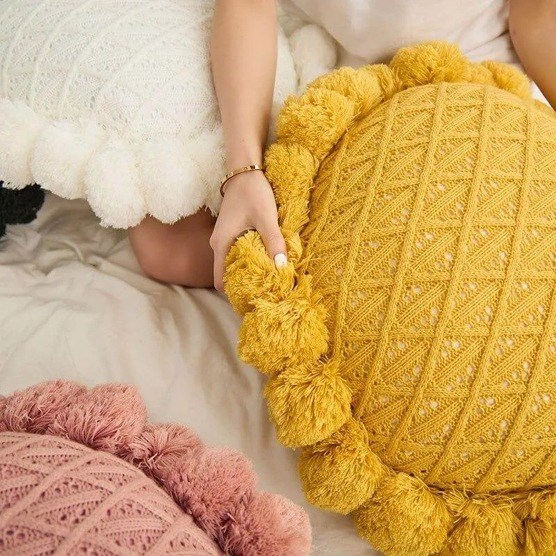 Coussin Rond Jaune