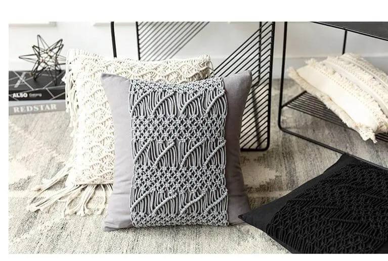 Coussin Coton Macramé