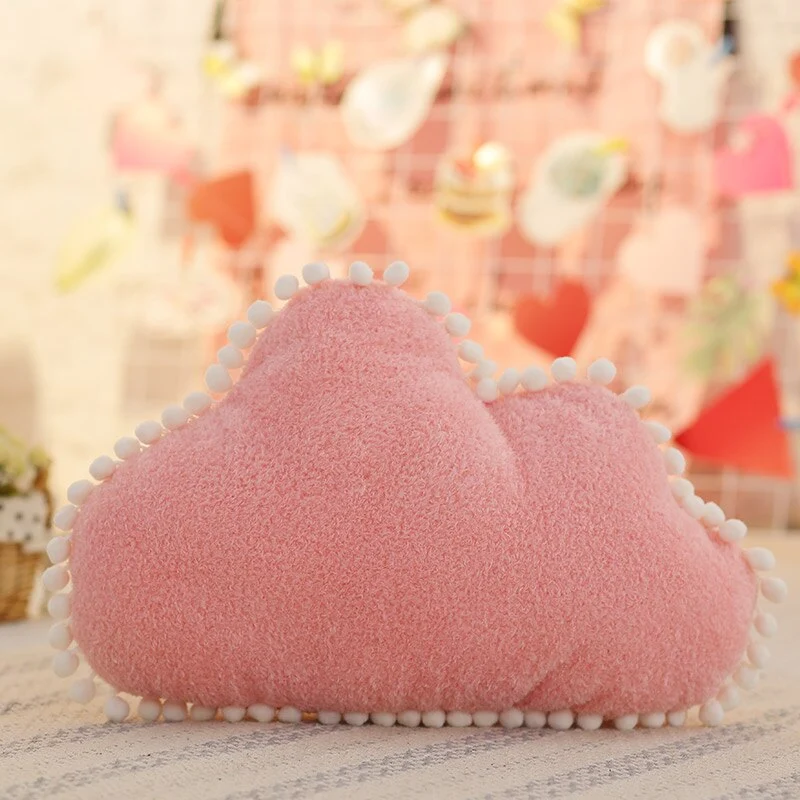Coussin Nuage avec des Pompons