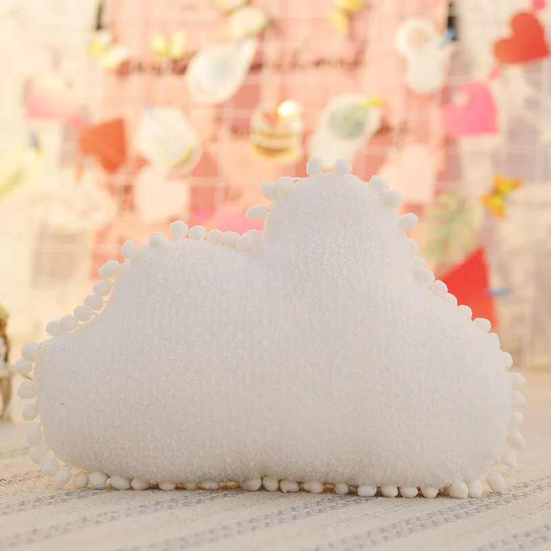 Coussin Nuage avec des Pompons