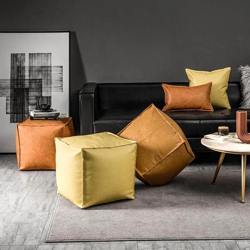 Pouf Carré Brun