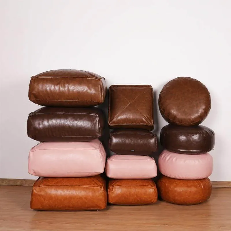 Pouf Rond Repose Pied Marocain