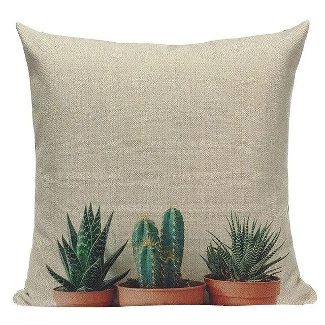 Housse De Coussin Motif Cactus
