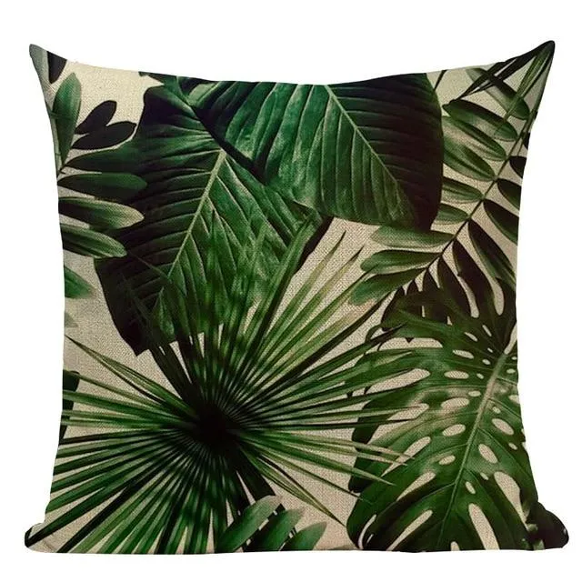Housse De Coussin Motif Exotique