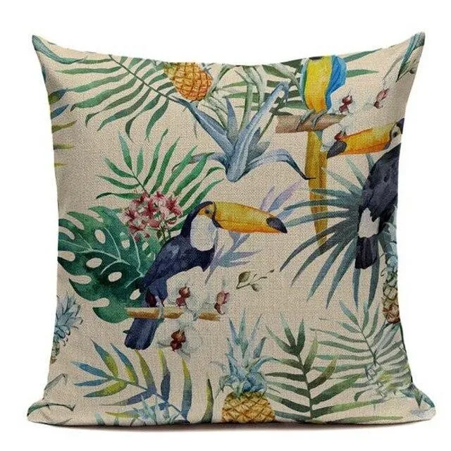 Housse De Coussin Imprimé Jungle