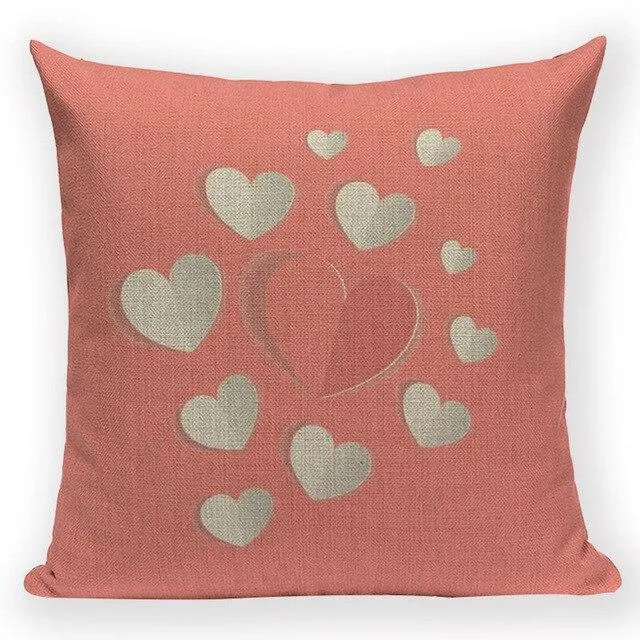 Housse De Coussin Motif Coeur