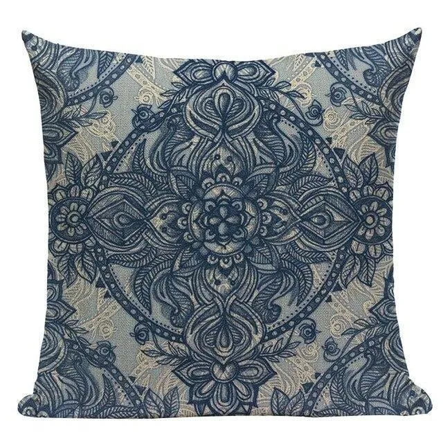 Housse De Coussin Imprimé Indien