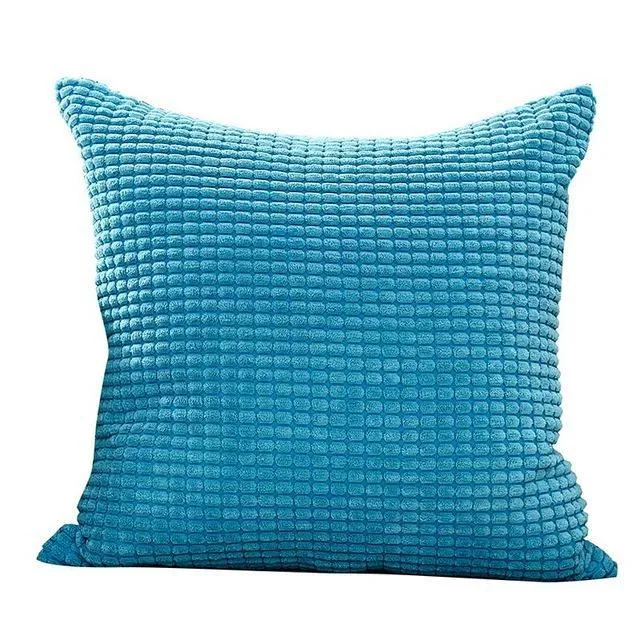 Housse De Coussin Velours Bleu Canard