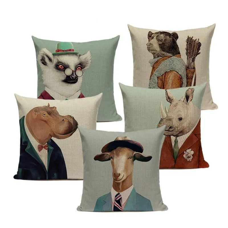 Coussin Animaux Habillés