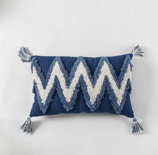 Housse De Coussin Berbère Bleu