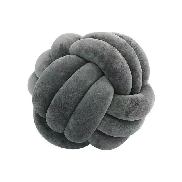 Coussin Nœud Gris Foncé