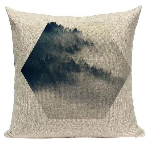 Housse De Coussin Déco Montagne