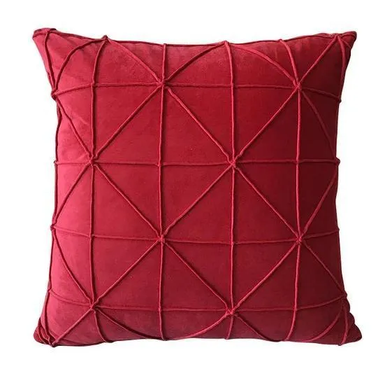 Oreiller Velours Rouge