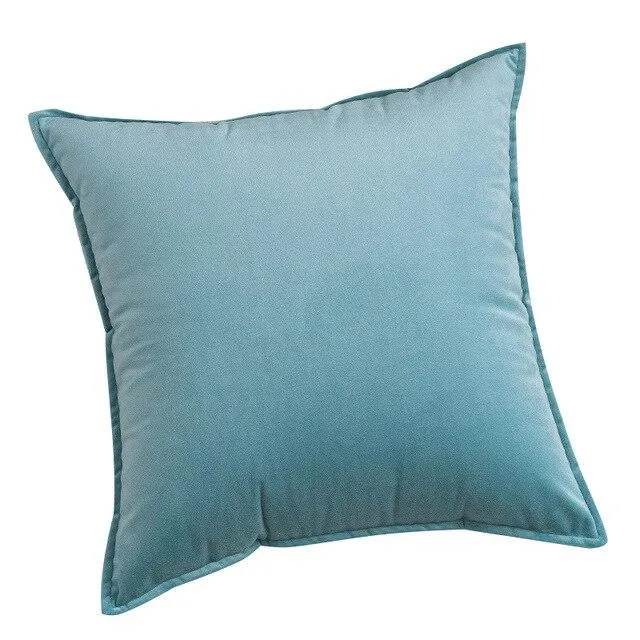 Coussin Velours Bleu Turquoise