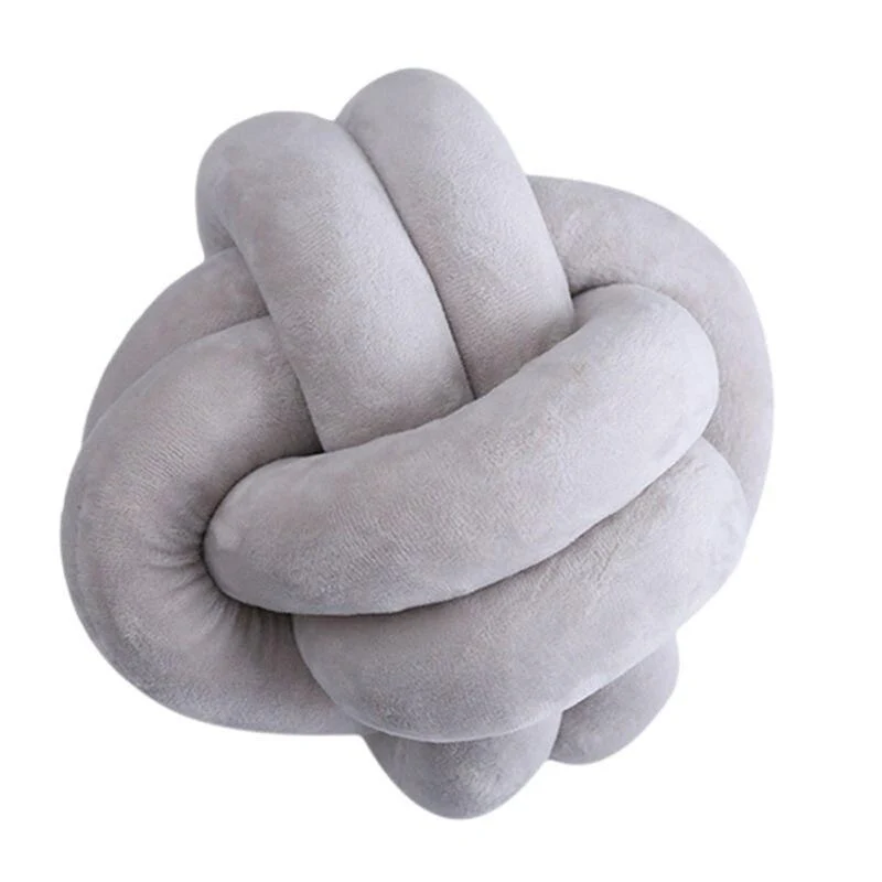 Coussin Nœud Gris