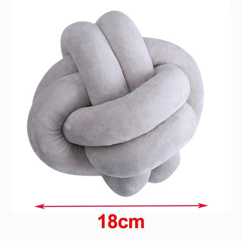 Coussin Nœud Gris