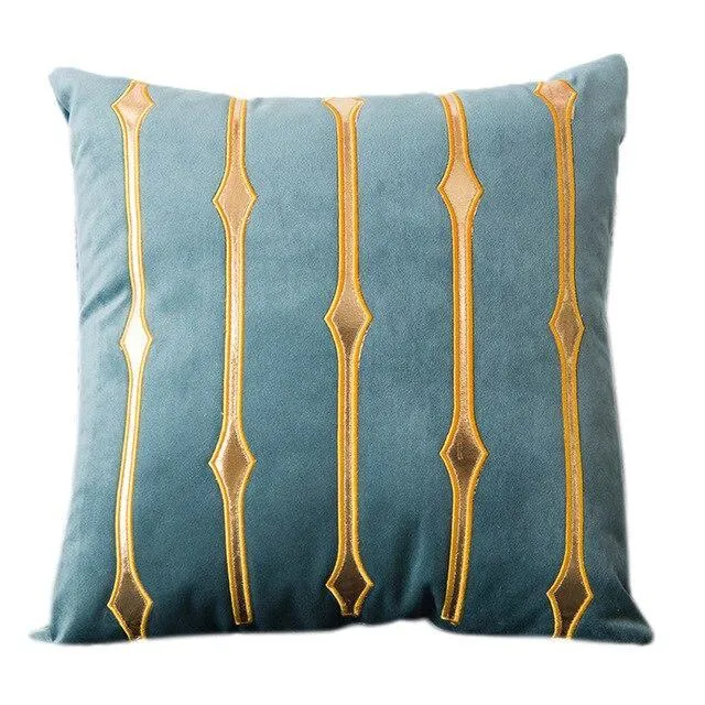 Coussin Velours Turquoise