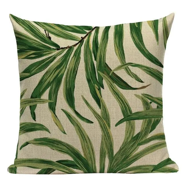 Housse Coussin Motif Tropical