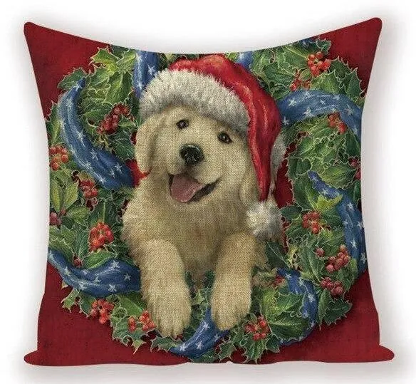 Coussin Noël Chien