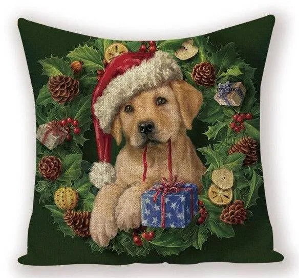 Coussin Noël Chien