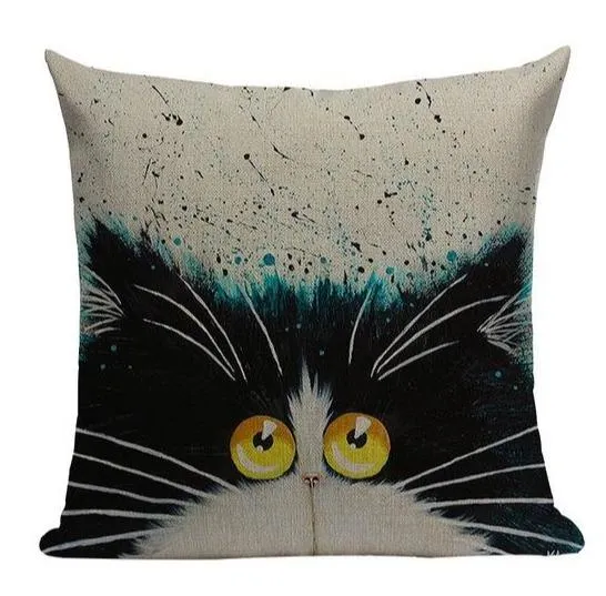 Coussin Motif Chat Design