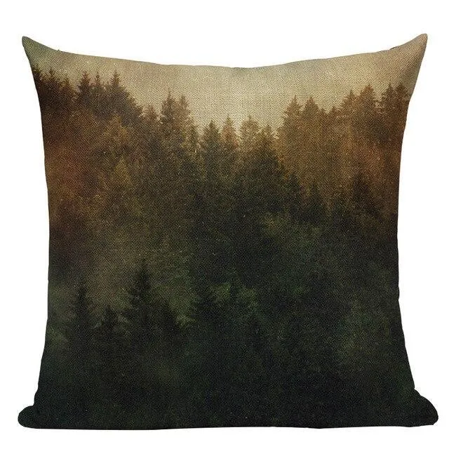 Coussin Motif Forêt