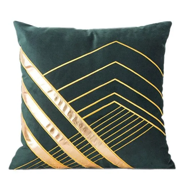 Coussin Velours Vert Foncé