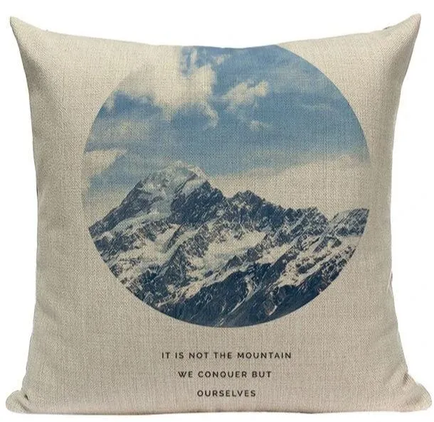 Housse Coussin Canapé Montagne