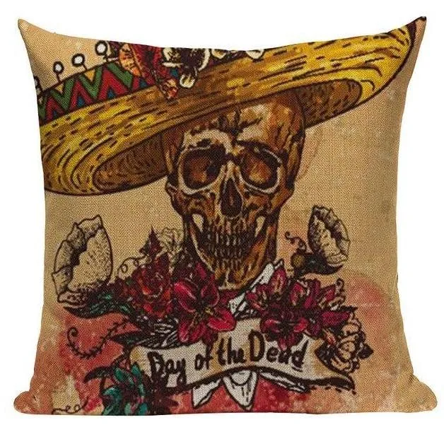 Coussin Tête De Mort Chapeau