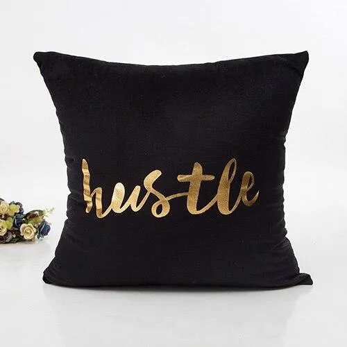 Housse De Coussin Velours Noir