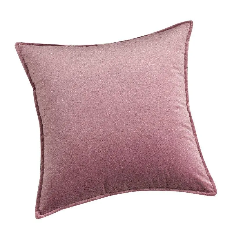 Coussin Velours Rose Poudré