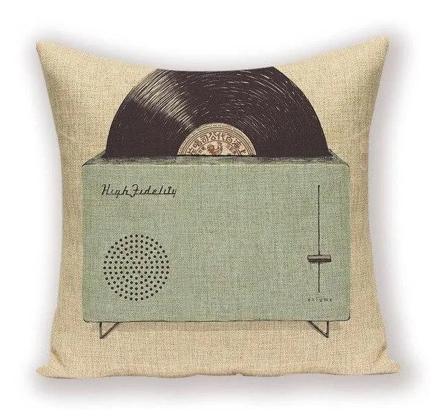 Housse De Coussin Vintage Vinyl
