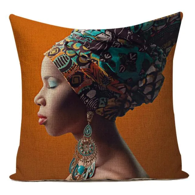 Coussin Tête Africaine
