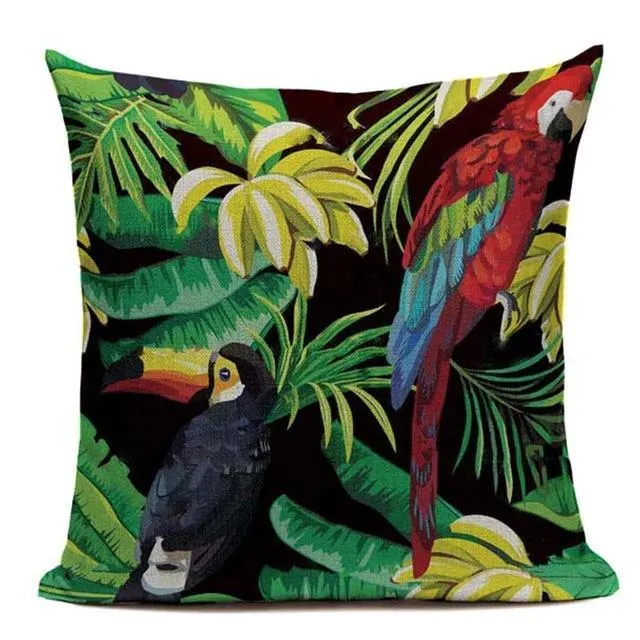 Coussin Jungle Vert