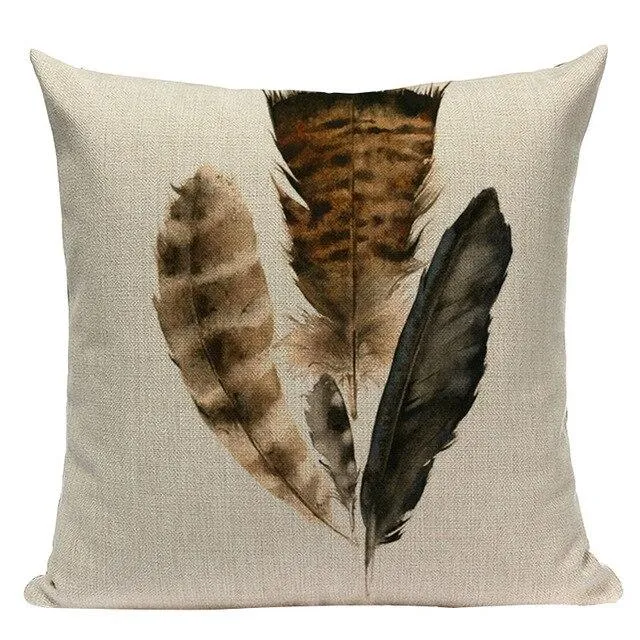 Coussin Imprimé Plume