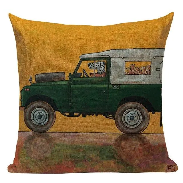 Housse Coussin Vintage Orange