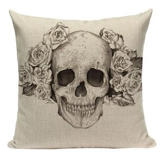 Housse De Coussin Tête De Mort