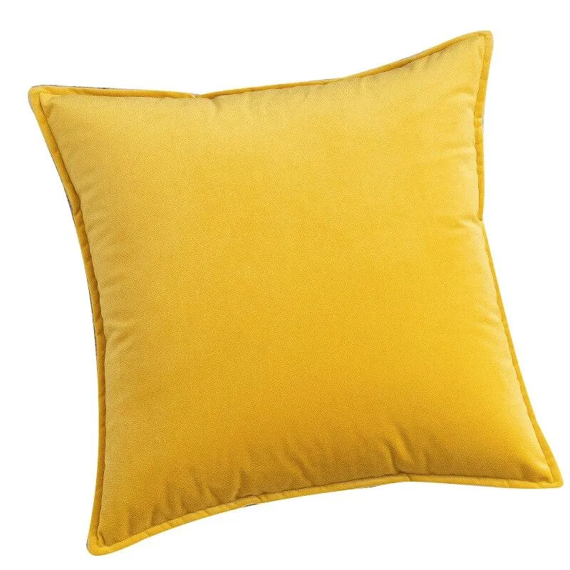 Coussin Velours Jaune
