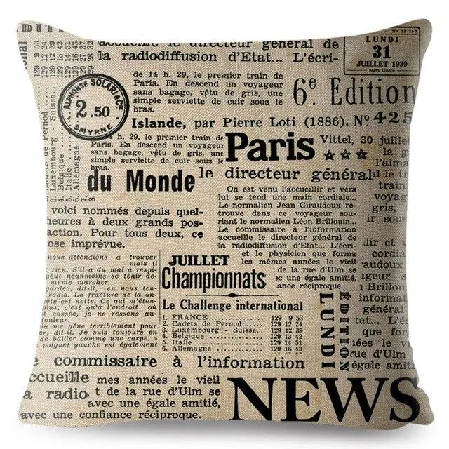 Coussin Papier Journal