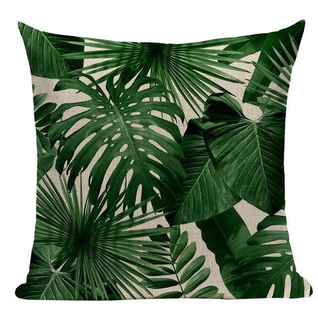 Coussin Feuille Tropicale