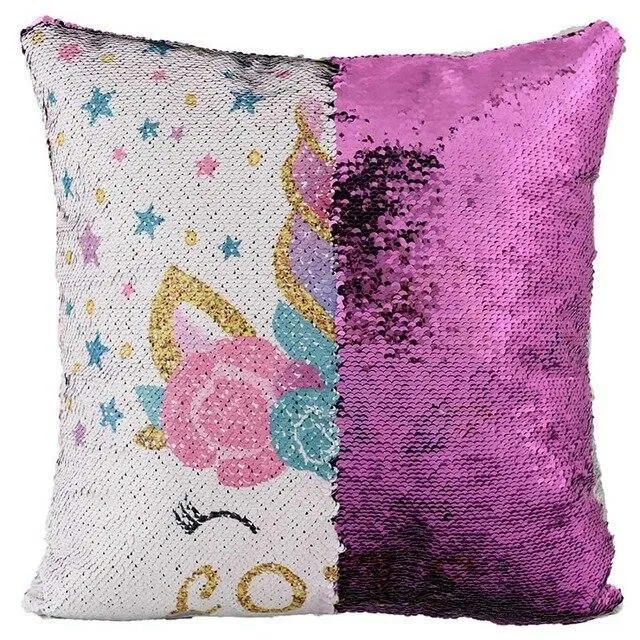 Coussin Licorne Sequin