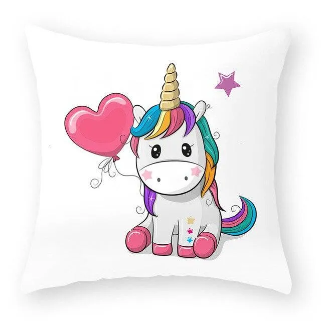 Coussin Fille Licorne