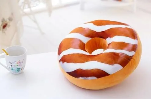 Coussin Donuts Rayé