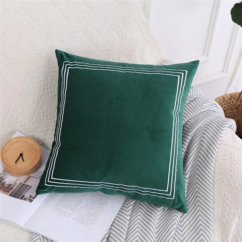 Coussin En Velours Vert