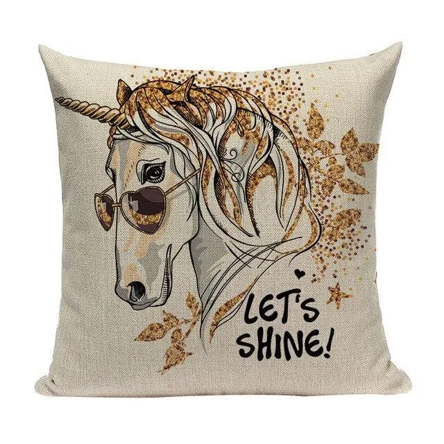Coussin Déco Licorne