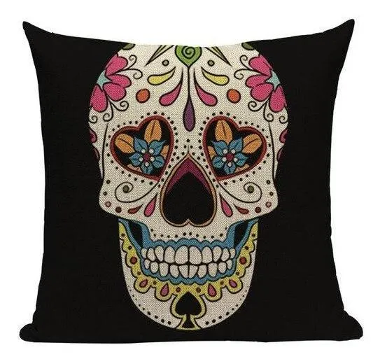 Coussin Crâne Mexicain