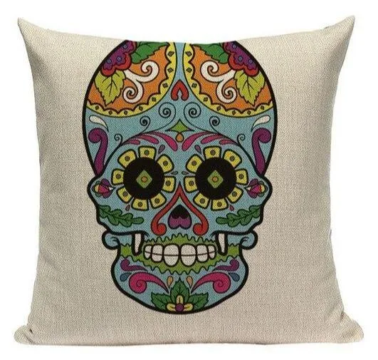 Coussin Crâne Mexicain