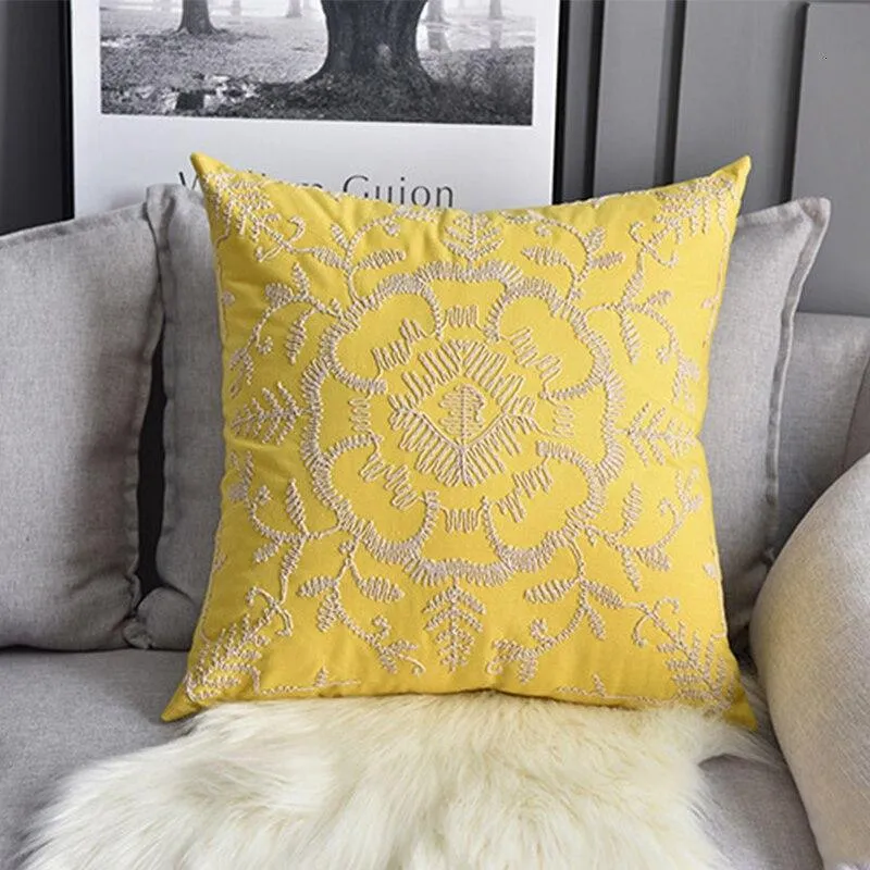 Coussin Berbère Jaune